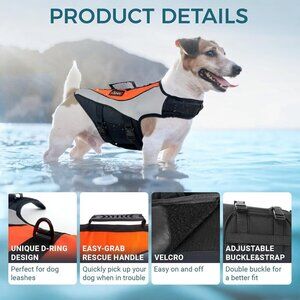 Dog Life Jacket & Swimming Safety Vest